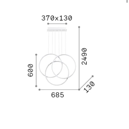 Lampada a sospensione Frame bianco - Ideal Lux