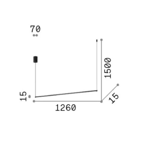 Lampada a sospensione Essence 126 cm nero - Ideal Lux