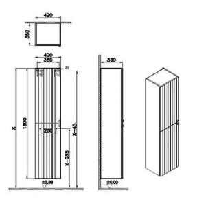 Colonna pensile alta Root Groove verde opaco - Vitra 2
