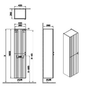 Colonna pensile alta Root Groove grigio opaco - Vitra 2