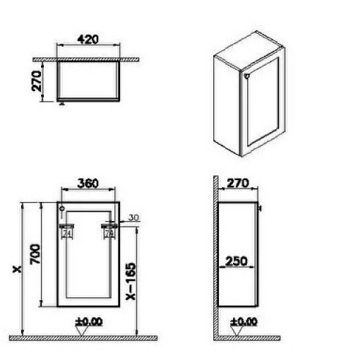 Pensile basso Root Classic verde opaco - Vitra