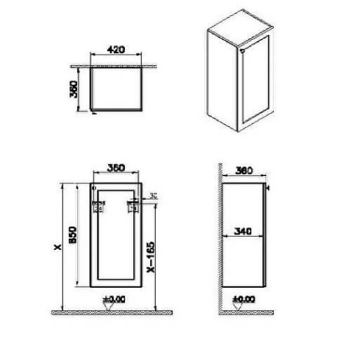Pensile basso Root Classic verde fiordo opaco - Vitra