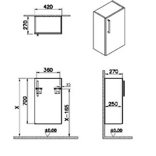 Pensile basso Compact Root Flat cordoba - Vitra