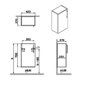 Pensile basso Compact Root Flat bianco lucido - Vitra 2