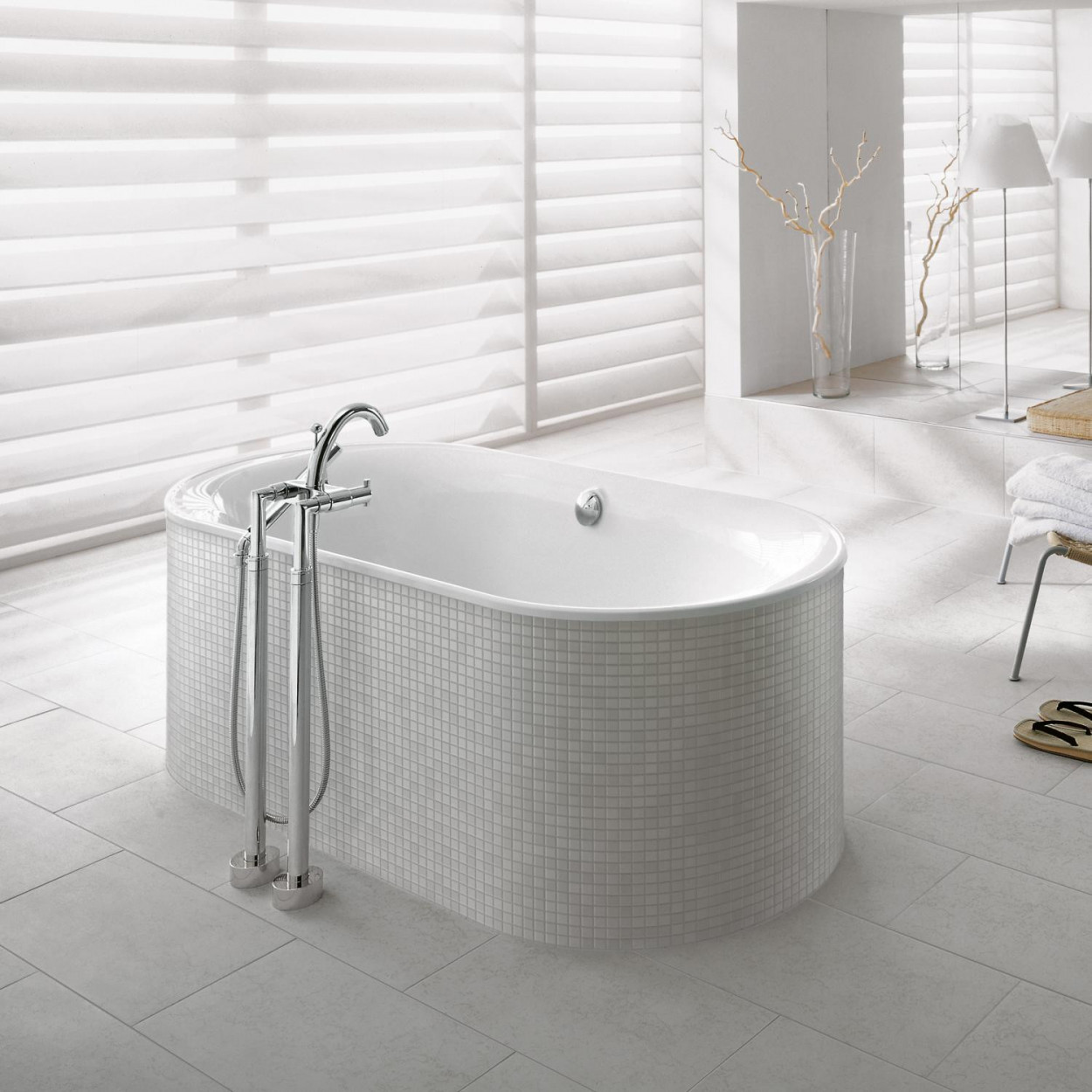 Vasca ovale bianca 175x75x49.6 cm Cetus bianco lucido - Villeroy&Boch