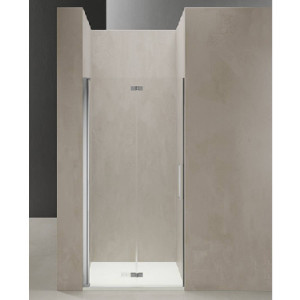 Porta a soffietto 77,5x79.5x200 cm cromo trasparente - TDA