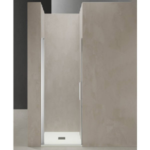 Porta battente 87,5x89,5x200 cm Mindy cromo trasparente - TDA