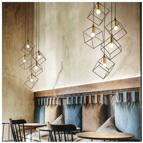 Lampada a sospensione Ice 50 cm nero - Ideal Lux