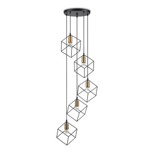 Lampada a sospensione Ice 50 cm nero - Ideal Lux