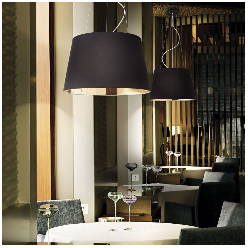 Lampada a sospensione Nordik 60 cm nero -Ideal Lux
