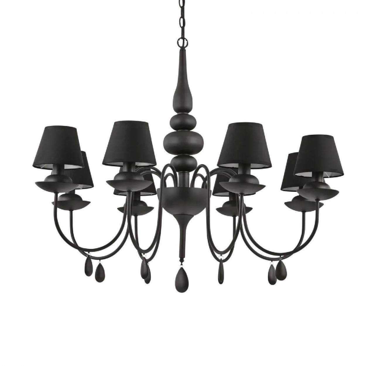 Lampada a sospensione Blanche 92 cm nero - Ideal Lux