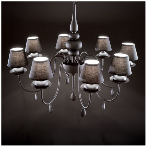 Lampada a sospensione Blanche 92 cm nero - Ideal Lux 2