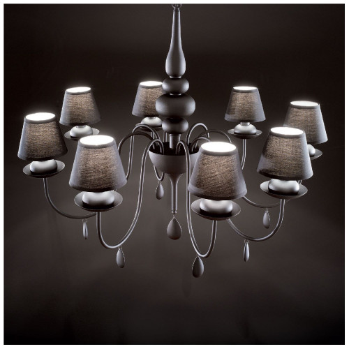 Lampada a sospensione Blanche 92 cm nero - Ideal Lux