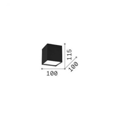 Lampada da soffitto Kubiko 10x10 cm nero- Ideal Lux