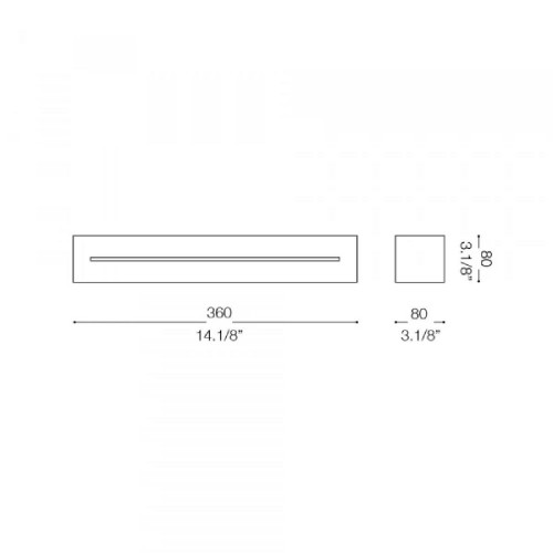 Lampada da parete Posta 36 cm bianco - Ideal Lux