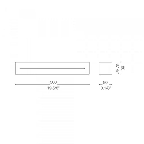 Lampada da parete Posta 50 cm bianco - Ideal Lux