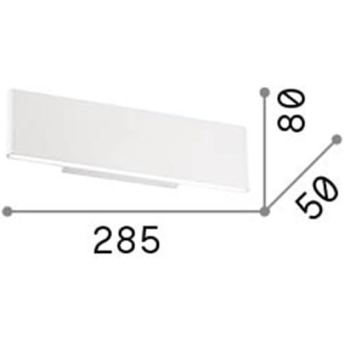 Lampada da parete Desk 28,5 cm nero - Ideal Lux