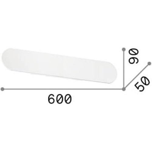 Lampada da parete Echo 60 cm bianco - Ideal Lux