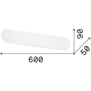 Lampada da parete Echo 60 cm nero- Ideal Lux 2