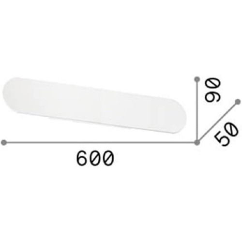 Lampada da parete Echo 60 cm nero- Ideal Lux