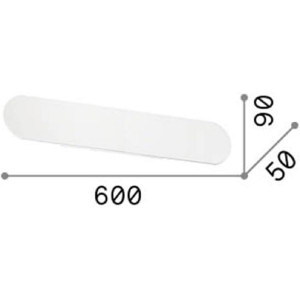 Lampada da parete Echo 60 cm ottone satinato - Ideal Lux 2