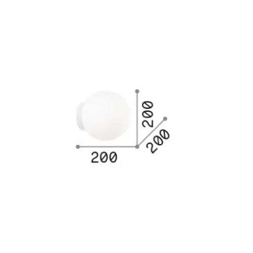 Lampada da parete Mapa Ø 20 bianco - Ideal Lux
