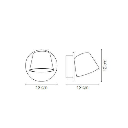 Lampada da parete Gim nero - Ideal Lux