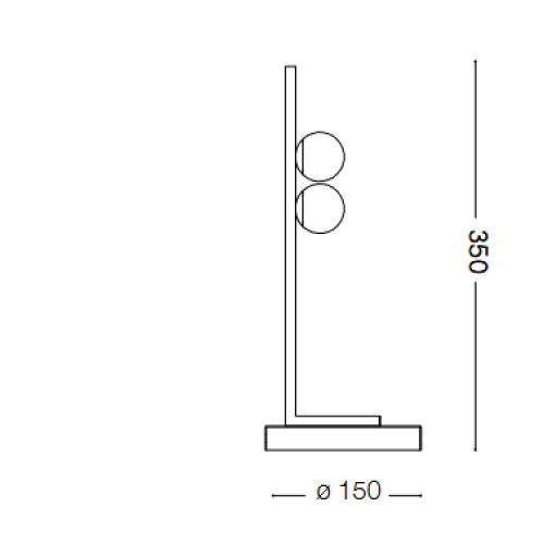 Lampada da tavolo Ping Pong bianco - Ideal Lux