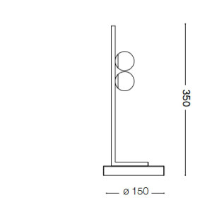 Lampada da tavolo Ping Pong ottone spazzolato - Ideal Lux 2