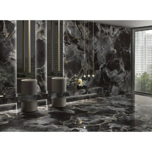 Onice Reale 60x120 cm nero lucidato rettificato - Tagina