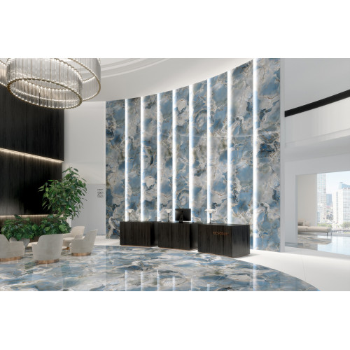 Onice Reale 120x120 cm oceano lucido rettificato  - Tagina