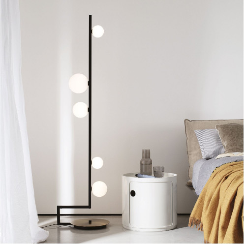 Lampada da terra Birds 160 cm nero - Ideal Lux
