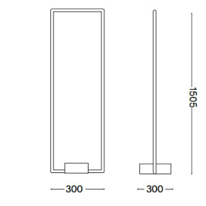 Lampada da terra Frame 150 cm bianco opaco - Ideal Lux 2