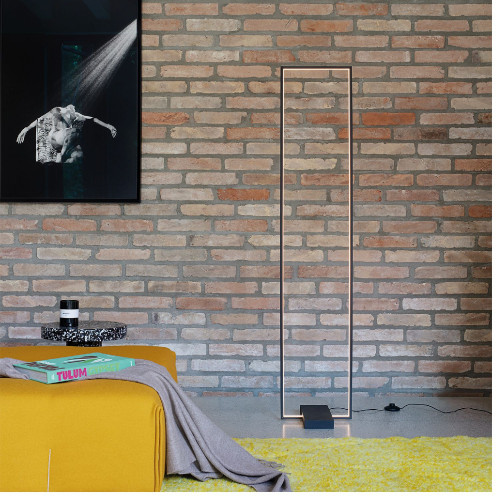 Lampada da terra Frame 150 cm nero opaco - Ideal Lux