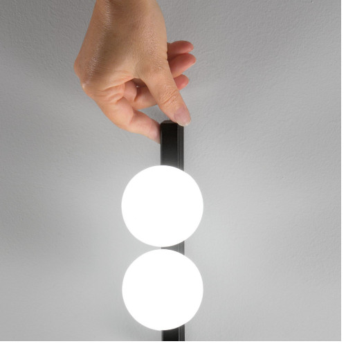 Lampada da terra Ping Pong 155 cm nero - Ideal Lux