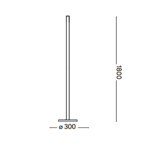 Lampada da terra con dimmer Look 180 cm nero - Ideal Lux