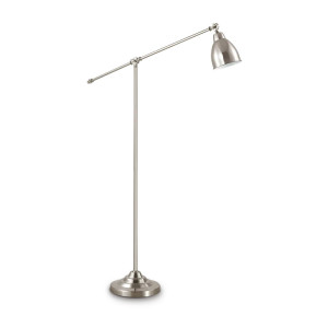 Lampada da terra Newton 150 cm nickel satinato - Ideal Lux