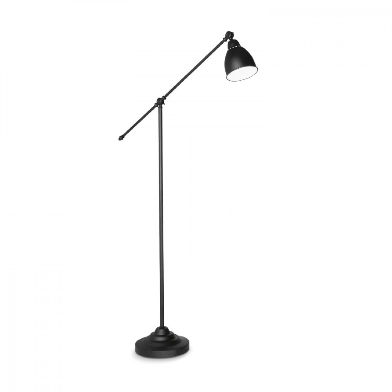 Lampada da terra Newton 150 cm nero opaco - Ideal Lux