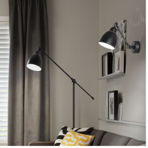 Lampada da terra Newton 150 cm nero opaco - Ideal Lux 2