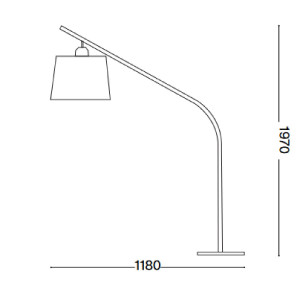 Lampada da terra Daddy 197 cm bianco opaco - Ideal Lux 2