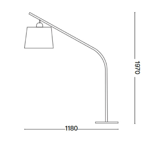 Lampada da terra Daddy 197 cm bianco opaco - Ideal Lux