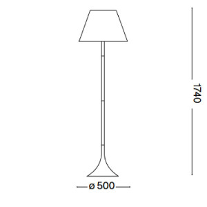 Lampada da terra London 174 cm bianco - Ideal Lux 2