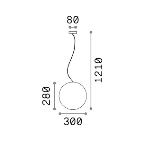 Lampada da soffitto Sole Ø 30 cm bianco - Ideal Lux