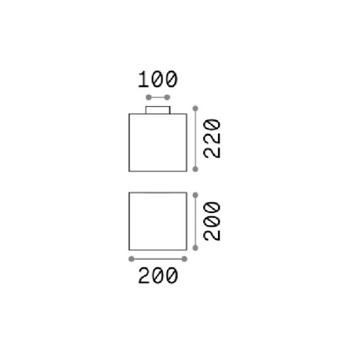 Lampada da soffitto Luna 20x20 cm bianco - Ideal Lux