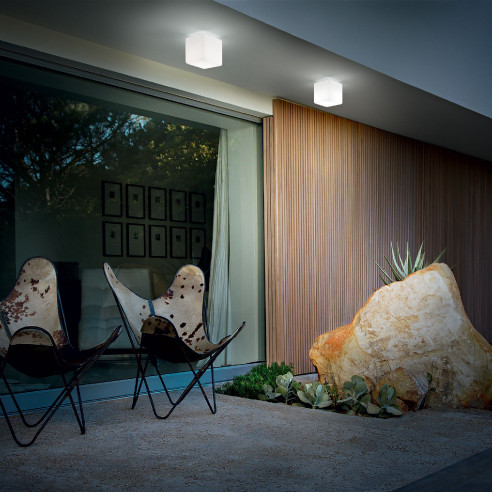 Lampada da soffitto Luna 20x20 cm bianco - Ideal Lux