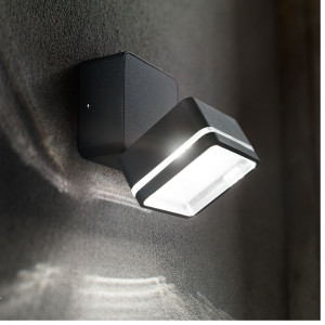 Lampada da parete Omega Square 9x9 cm antracite - Ideal Lux 2