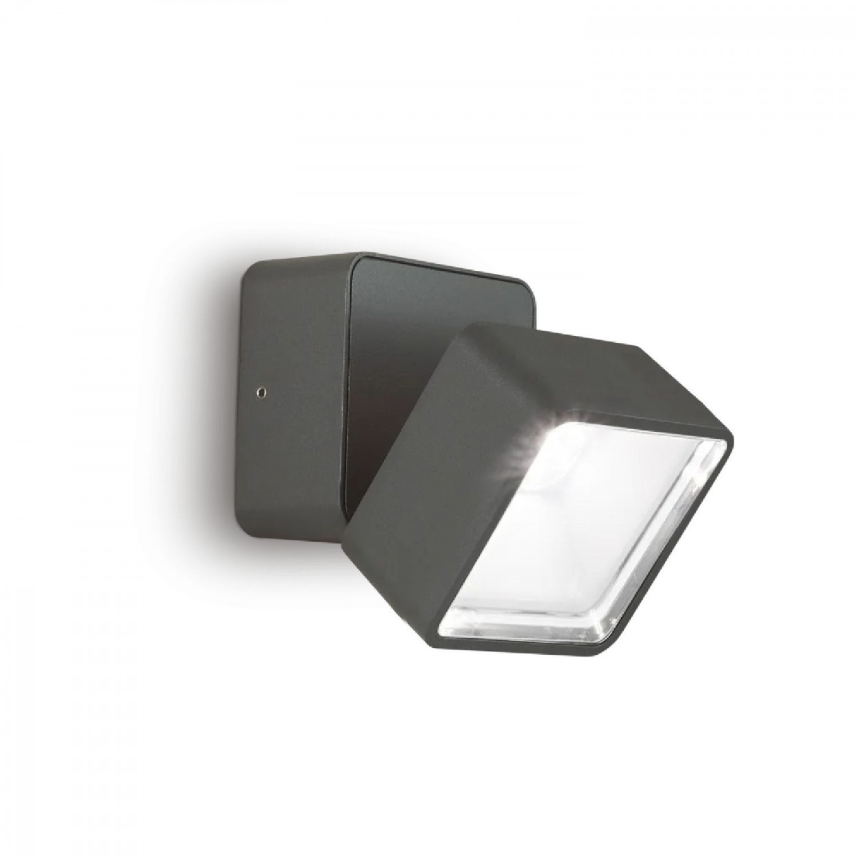 Lampada da parete Omega Square 9x9 cm antracite - Ideal Lux