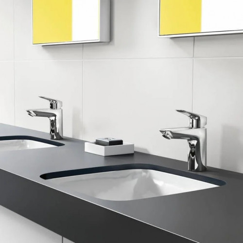 Miscelatore Monocomando Lavabo con Salterello Logis 100 Cromo - Hansgr