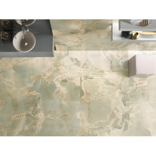 Onice Reale 120x120 cm smeraldo lucido rettificato - Tagina