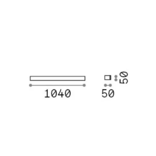 Lampada da parete Linea 104 cm coffee- Ideal Lux